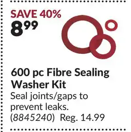 Princess Auto 600 pc Fibre Sealing Washer Kit offer