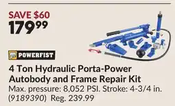 Princess Auto 4 Ton Hydraulic Porta-Power Autobody and Frame Repair Kit offer
