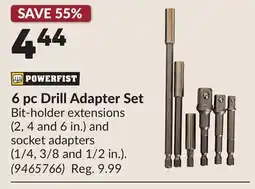 Princess Auto POWERFIST 6 pc Drill Adapter Set offer
