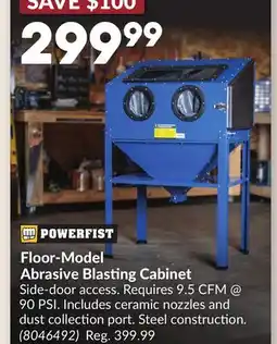 Princess Auto POWERFIST Floor-Model Abrasive Blasting Cabinet offer