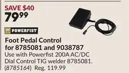 Princess Auto Foot Pedal Control for 8785081 and 9038787 offer