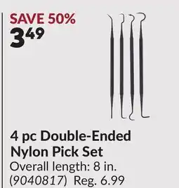 Princess Auto 4 pc Double-Ended Nylon Pick Set offer