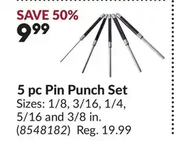 Princess Auto 5 pc Pin Punch Set offer