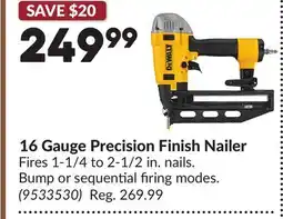 Princess Auto 16 Gauge Precision Finish Nailer offer
