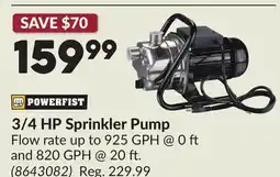 Princess Auto POWERFIST 3/4 HP Sprinkler Pump offer