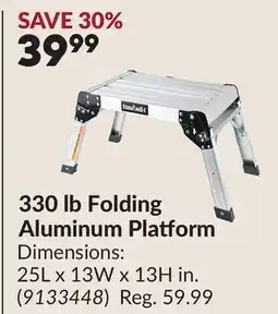 Princess Auto 330 lb Folding Aluminum Platform offer