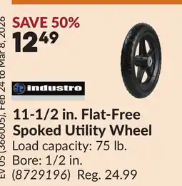 Princess Auto 11-1/2 in. Flat-Free Spoked Utility Wheel offer