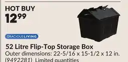 Princess Auto 52 Litre Flip-Top Storage Box offer