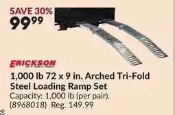 Princess Auto 1,000 lb 72 x 9 in. Arched Tri-Fold Steel Loading Ramp Set offer