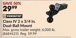 Princess Auto Class IV 2 x 3/4 in. Dual-Ball Mount offer