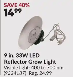 Princess Auto 9 in. 33W LED Reflector Grow Light offer