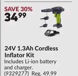Princess Auto 24V 1.3Ah Cordless Inflator Kit offer
