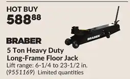 Princess Auto 5 Ton Heavy Duty Long-Frame Floor Jack offer