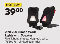 Princess Auto 2 pk 700 Lumen Work Lights with Speaker offer