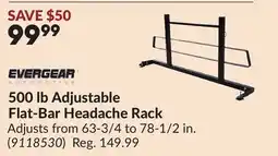 Princess Auto 500 lb Adjustable Flat-Bar Headache Rack offer