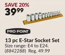 Princess Auto 13 pc E-Star Socket Set offer