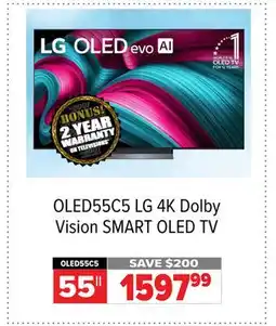 2001 Audio Video OLED55C5 LG 4K Dolby Vision SMART OLED TV offer