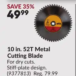 Princess Auto 10 in. 52T Metal Cutting Blade offer