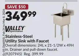 Princess Auto Stainless-Steel Utility Sink with Faucet offer