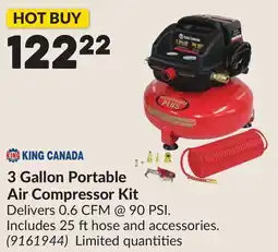 Princess Auto 3 Gallon Portable Air Compressor Kit offer