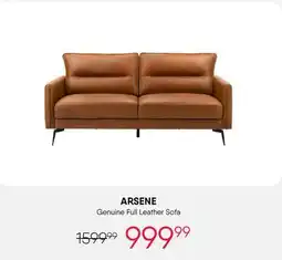 Meubles RD Arsene - Genuine Full Leather Sofa offer