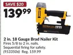 Princess Auto 2 in. 18 Gauge Brad Nailer Kit offer