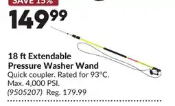 Princess Auto 18 ftExtendable Pressure Washer Wand offer
