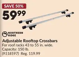 Princess Auto Adjustable Rooftop Crossbars offer