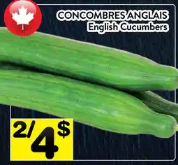 Supermarché PA English Cucumbers | CONCOMBRES ANGLAIS offer