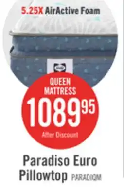 The Brick Sealy Posturepedic Luxury Crown Jewel Resort Paradiso Euro Pillowtop Queen Mattress offer