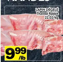 Supermarché PA LAPIN DÉGELÉ | Thawed Rabbit offer