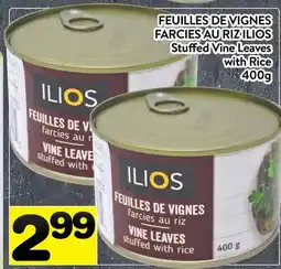 Supermarché PA FEUILLES DE VIGNES FARCIES AU RIZ ILIOS | Stuffed Vine Leaves with Rice offer