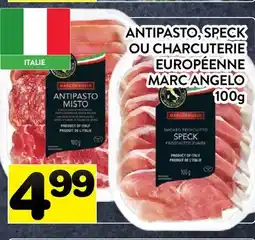 Supermarché PA ANTIPASTO, SPECK OU CHARCUTERIE EUROPÉENNE MARC ANGELO offer