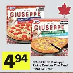 IGA Dr. Oetker giuseppe rising crust or thin crust pizza offer