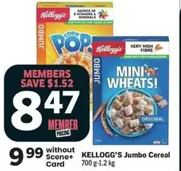 IGA Kellogg's jumbo cereal offer