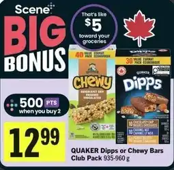 IGA Quaker dipps or chewy bars club pack offer
