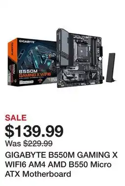 Newegg GIGABYTE B550M GAMING X WIFI6 AM4 AMD B550 Micro ATX Motherboard offer