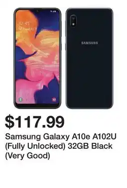 Newegg Samsung Galaxy A10e A102U (Fully Unlocked) 32GB Black (Very Good) offer