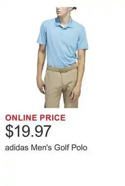 Costco adidas Men's Golf Polo offer