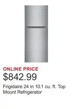 Costco Frigidaire 24 in 10.1 cu. ft. Top Mount Refrigerator offer
