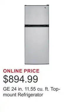 Costco GE 24 in. 11.55 cu. ft. Top-mount Refrigerator offer