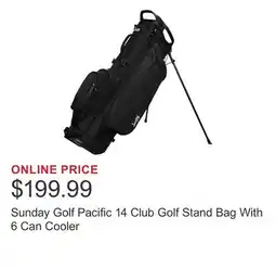 Costco Sunday Golf Pacific 14 Club Golf Stand Bag With 6 Can Cooler offer