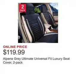 Costco Alpena Grey Ultimate Universal Fit Luxury Seat Cover, 2-pack offer