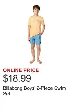 Costco Billabong Boys' 2-Piece Swim Set offer