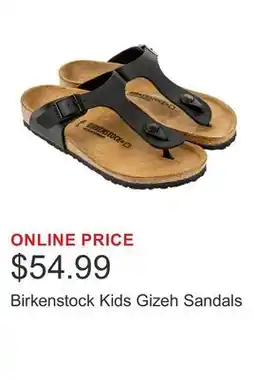Costco Birkenstock Kids Gizeh Sandals offer