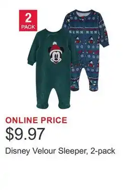 Costco Disney Velour Sleeper, 2-pack offer