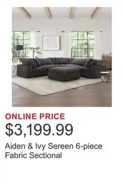 Costco Aiden & Ivy Sereen 6-piece Fabric Sectional offer