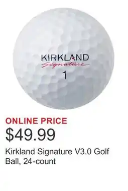 Costco Kirkland Signature V3.0 Golf Ball, 24-count offer