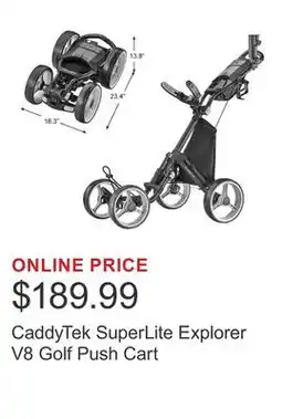 Costco CaddyTek SuperLite Explorer V8 Golf Push Cart offer