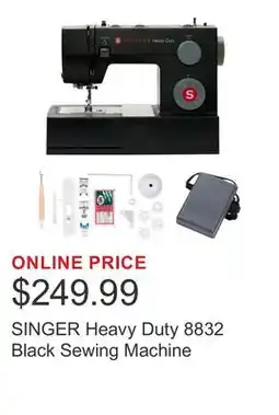 Costco SINGER Heavy Duty 8832 Black Sewing Machine offer